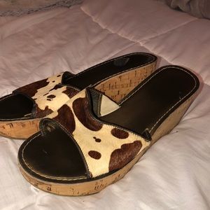 Cow print shoes